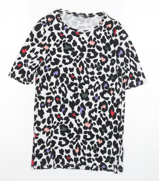 Marks and Spencer Girls Animal Print T-Shirt, Multicoloured, Size 8