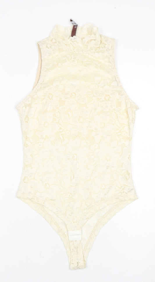 BY SWAN Ivory Lace Bodysuit Women’s S Party