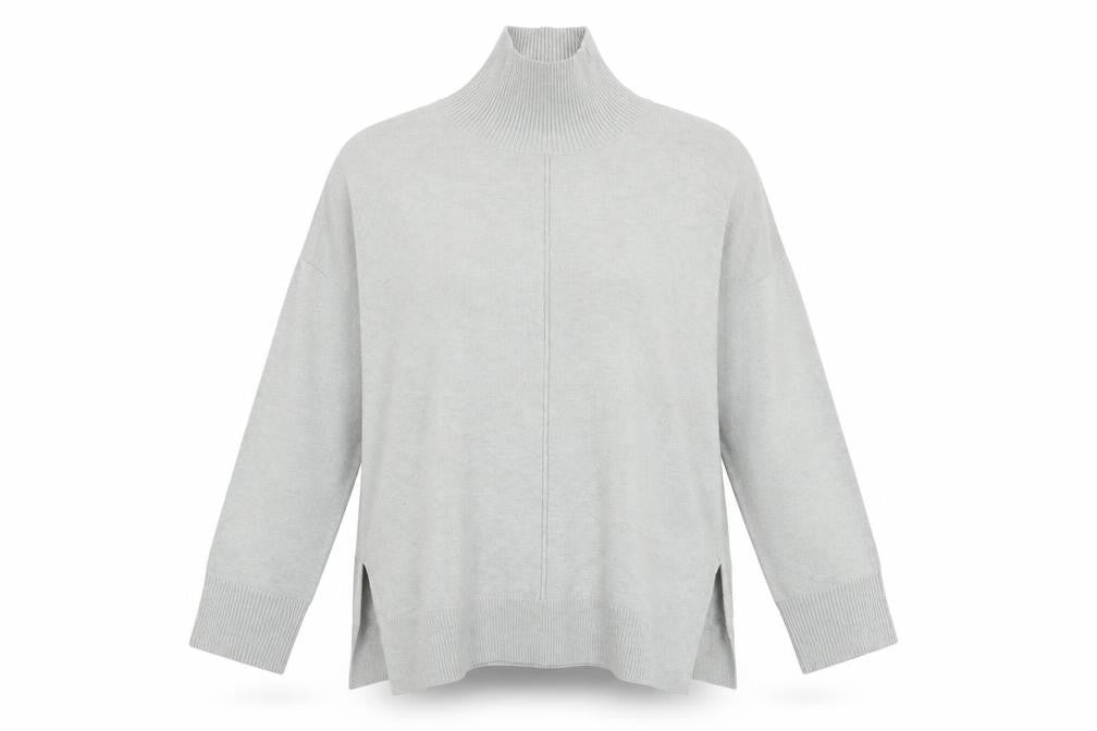 French Connection Women's Grey XL High Neck Jumper