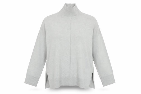 French Connection Women's Grey XL High Neck Jumper