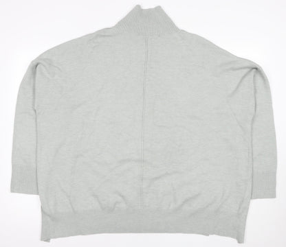 Back view of French Connection Women's Grey XL High Neck Jumper