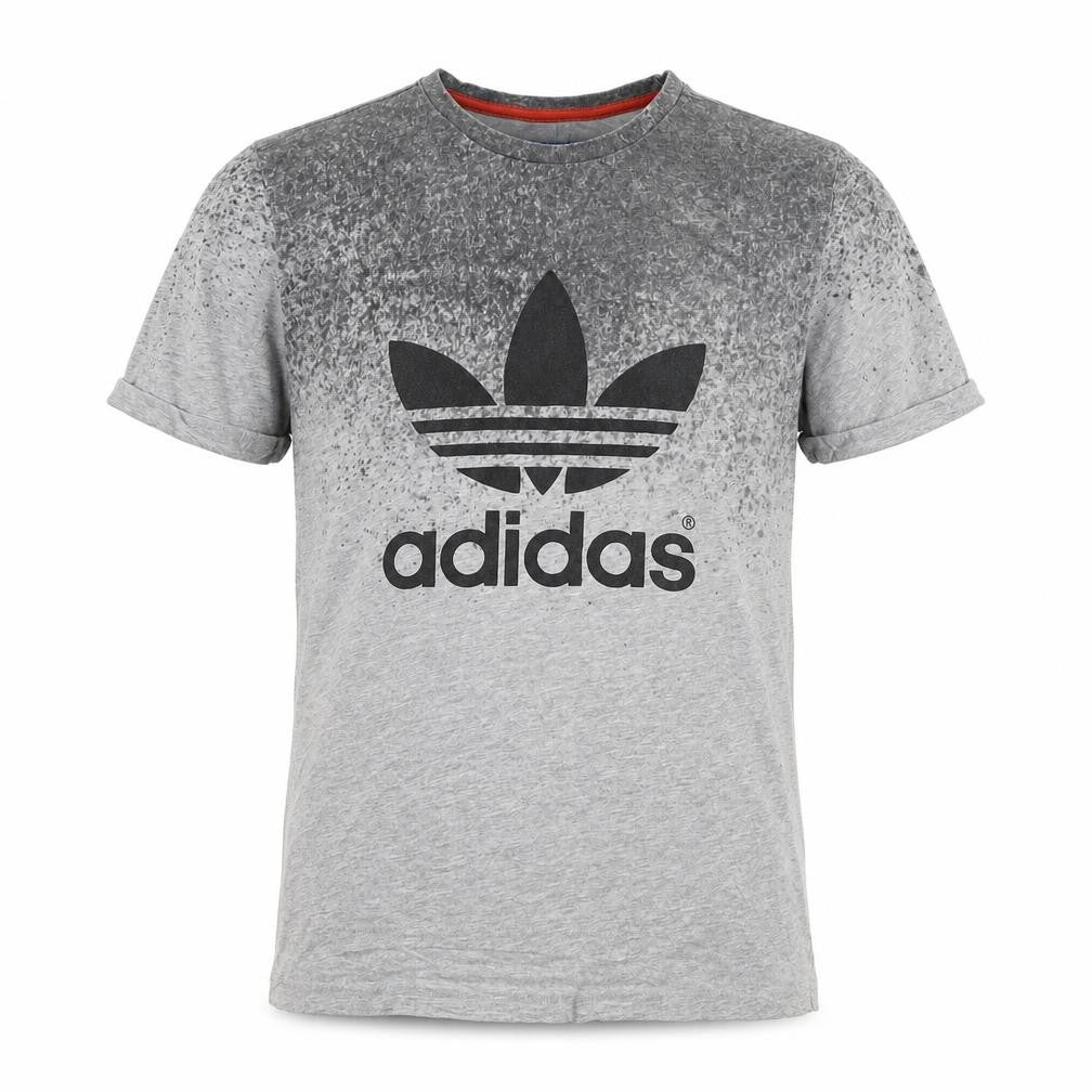 Adidas Men's Grey Graphic T-Shirt, Size 12