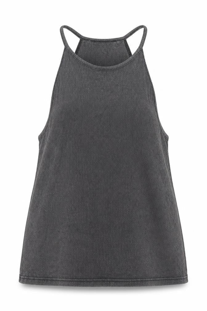 Reebok Women's Grey Halter Tank Top, Size S, Casual