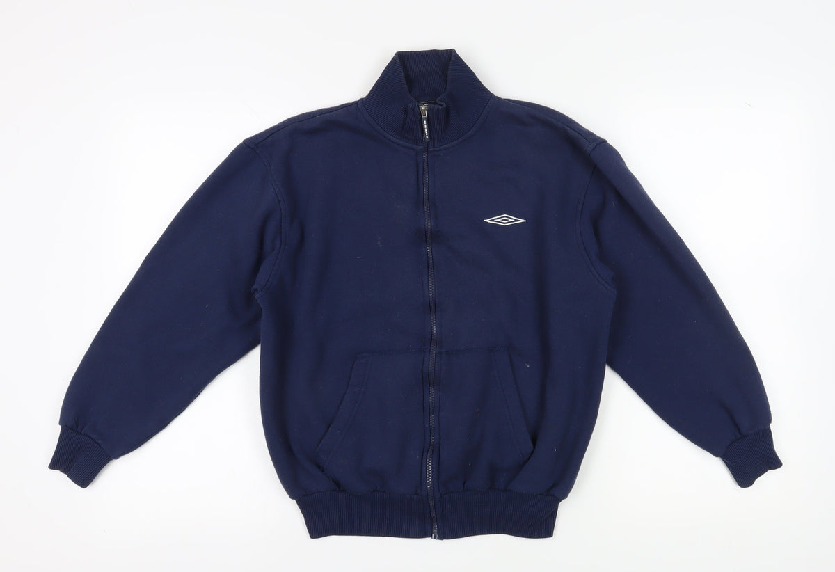 Additional front view of Umbro boys’ blue full zip sweatshirt -, size S