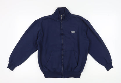 Additional front view of Umbro boys’ blue full zip sweatshirt -, size S