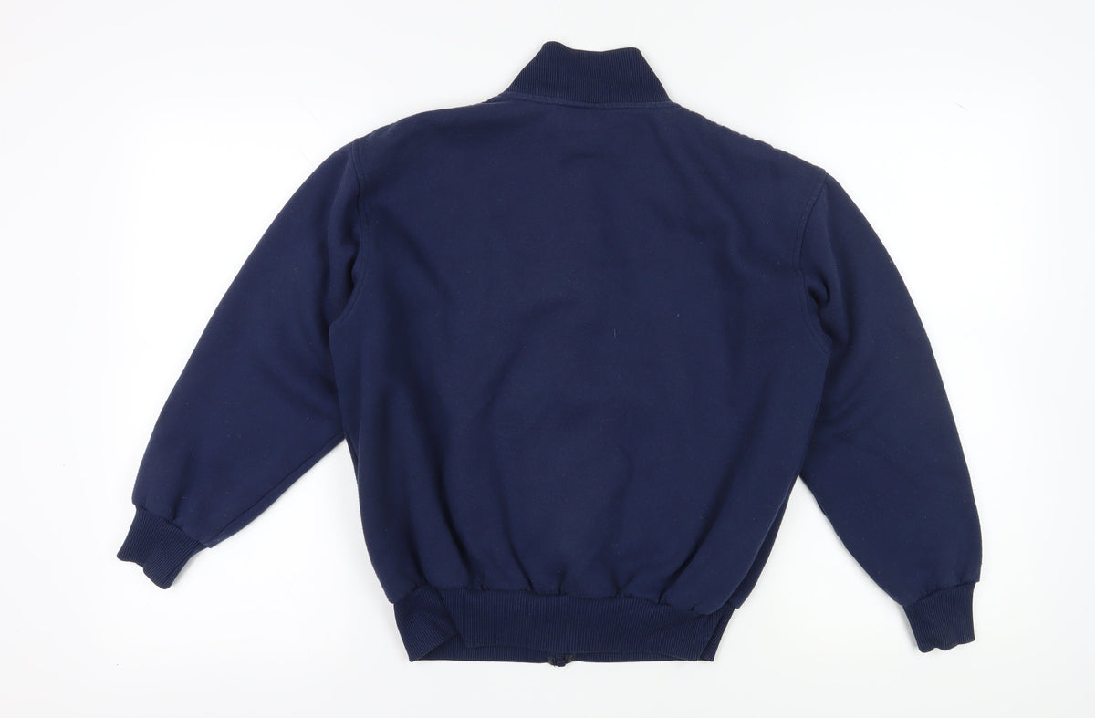 Back view of Umbro boys’ blue full zip sweatshirt -, size S