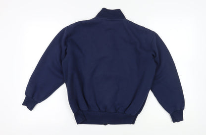 Back view of Umbro boys’ blue full zip sweatshirt -, size S