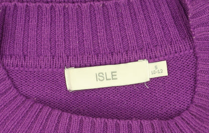 Isle Women's Purple Cable-Knit Pullover Jumper, Size S