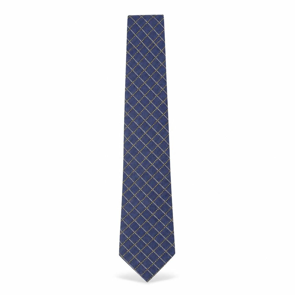 Ciro Citterio Men Blue Plaid Designer Tie