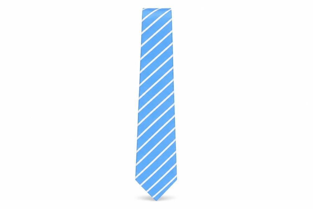 TM Lewin Men's Blue Striped Silk Tie
