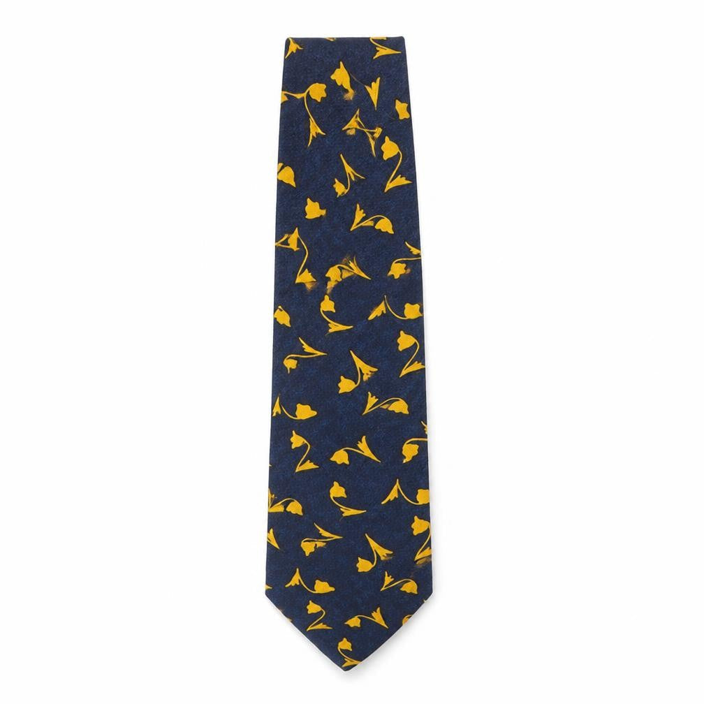 Pierre Cardin Men's Blue Silk Floral Tie