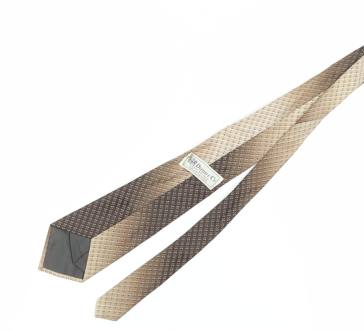 Dunn & Co. Men's Beige Geometric Tie Polyester One Size