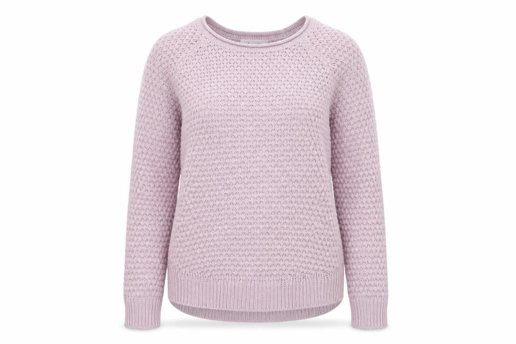 Linea Tesini Women's Purple Acrylic Pullover Jumper