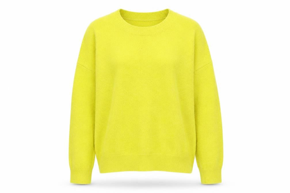 Violeta by Mango Women's Yellow Pullover Jumper L