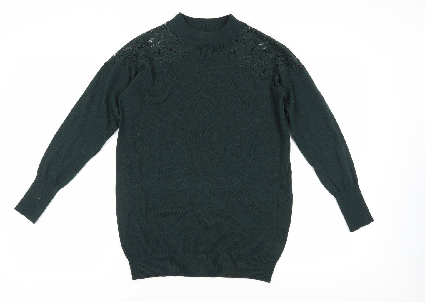 Wallis Women's Green Pullover Jumper, Size S, High Neck
