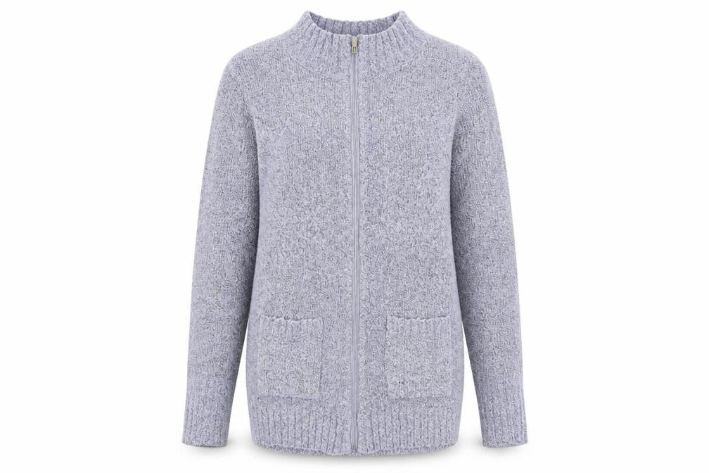 Julipa Women's Grey Full Zip Jumper, Size 12/14