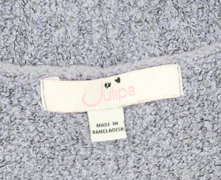 Julipa Women's Grey Full Zip Jumper, Size 12/14