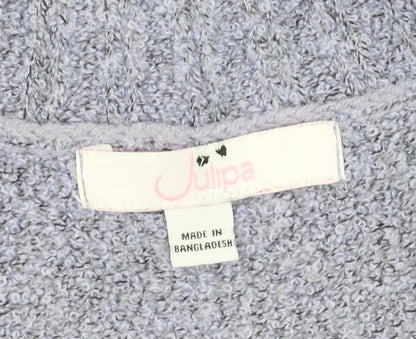 Julipa Women's Grey Full Zip Jumper, Size 12/14