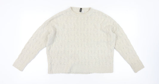Divided Women's Ivory Cable-Knit Pullover Jumper