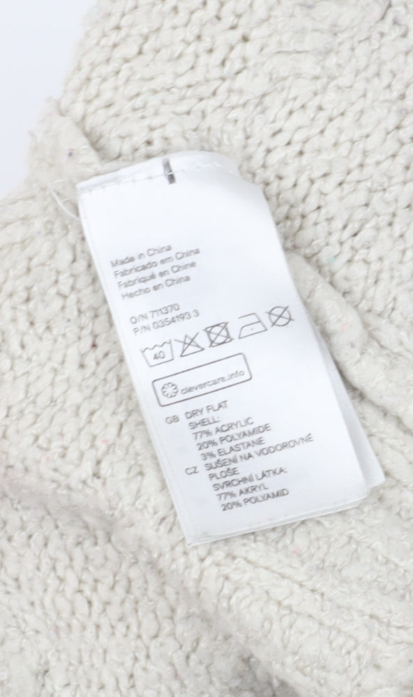 Divided Women's Ivory Cable-Knit Pullover Jumper