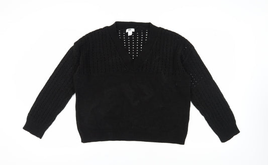 Dorothy Perkins Women's Black V-Neck Pullover Jumper
