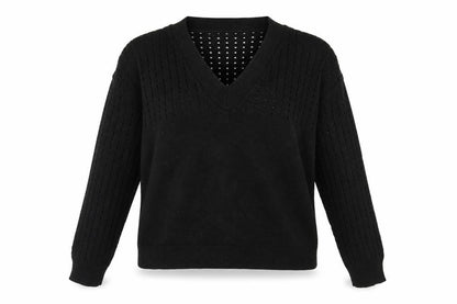 Dorothy Perkins Women's Black V-Neck Pullover Jumper