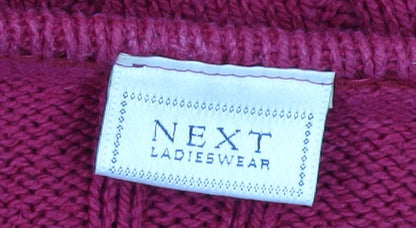 Next Women's Red Cardigan Large Cotton Knit