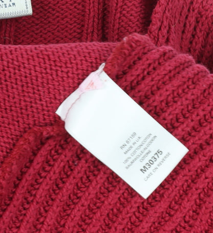 Next Women's Red Cardigan Large Cotton Knit