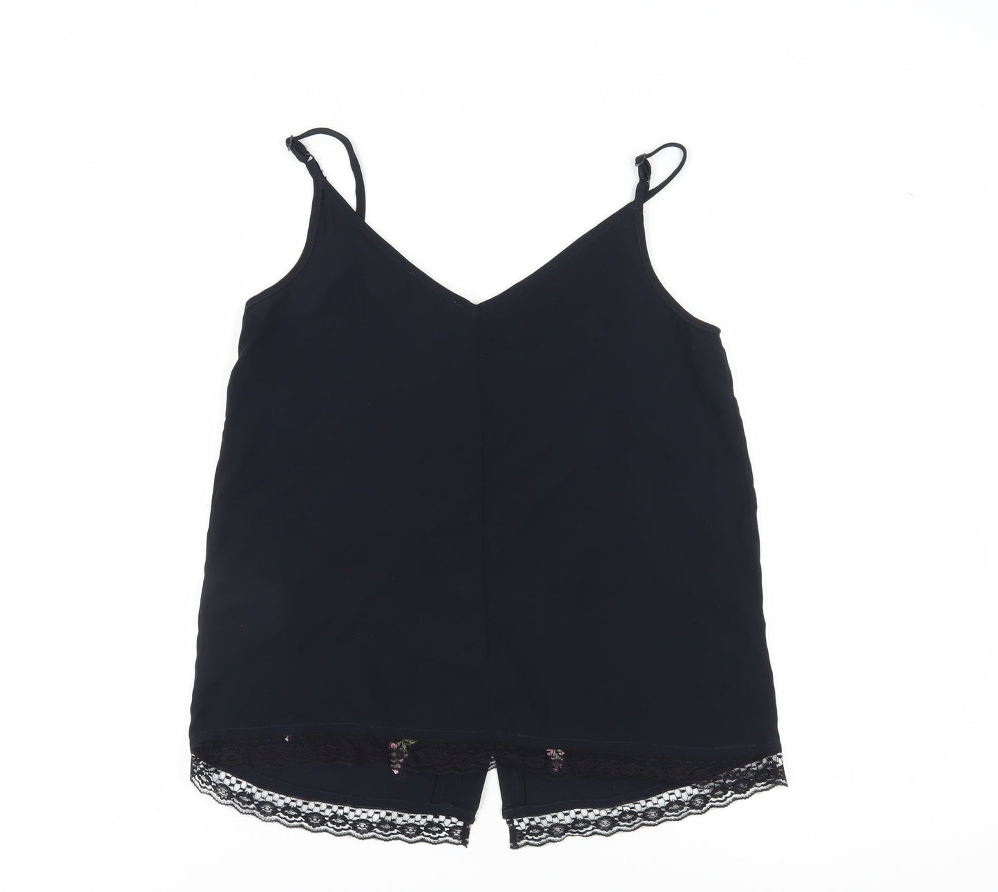 Warehouse Women's Black Camisole with Embroidery Size 10