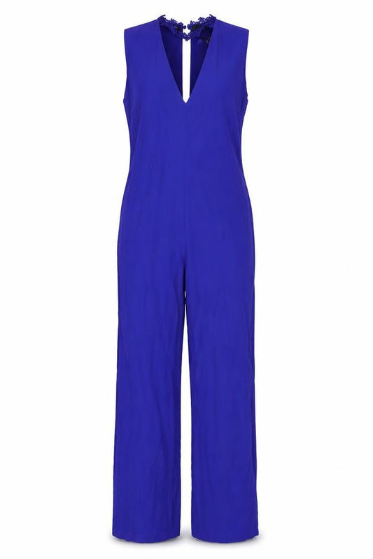 Zara Women's Blue Sleeveless Jumpsuit Size 6