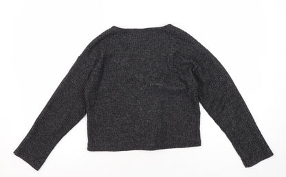 Zara Teens Black V-Neck Cardigan Long Sleeve