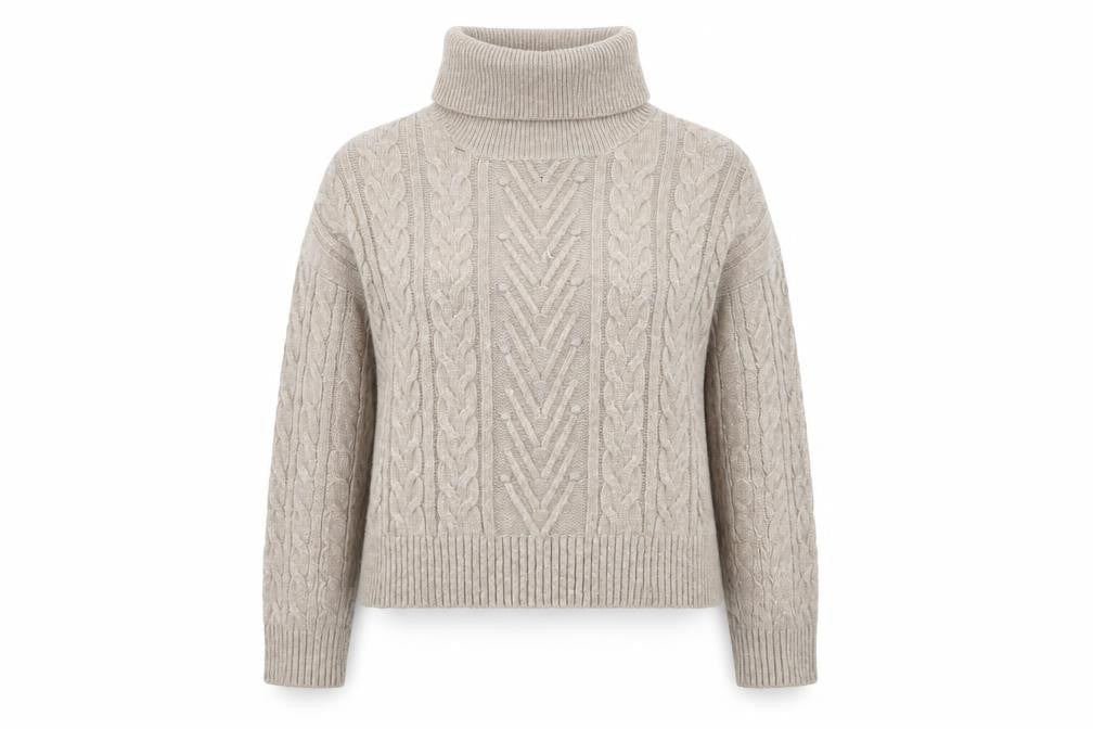 New Look Women's Beige Roll Neck Pullover Jumper Size L