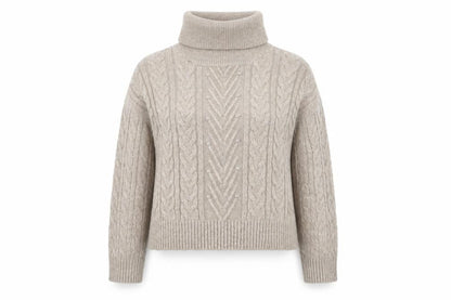 New Look Women's Beige Roll Neck Pullover Jumper Size L