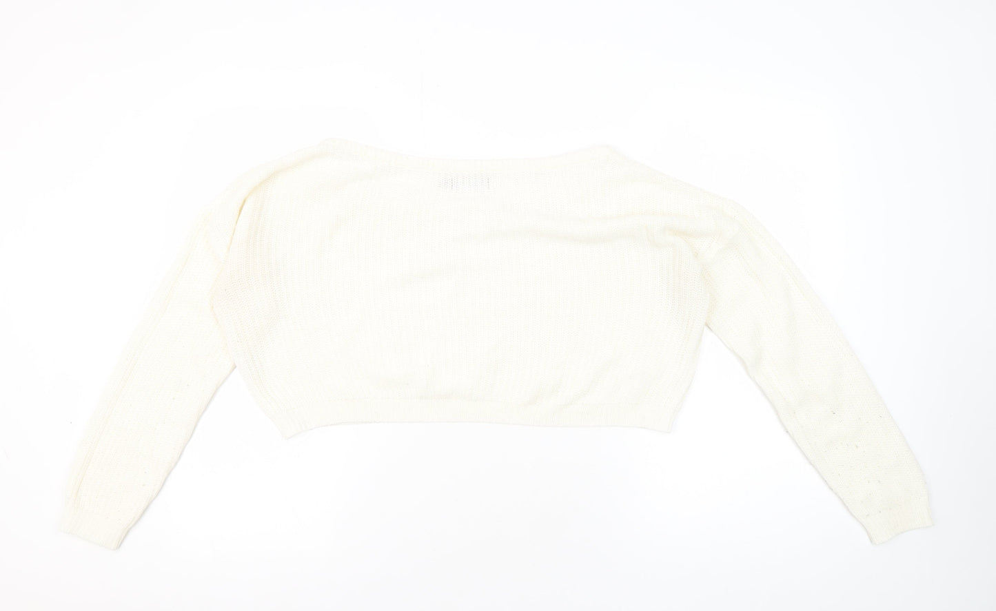 PrettyLittleThing Women's White Pullover Jumper S