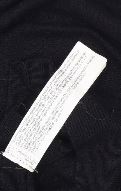 Mango Black Pullover Women's M Crew Neck Jumper