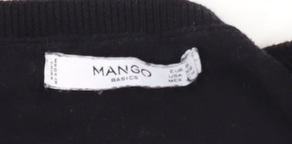 Mango Black Pullover Women's M Crew Neck Jumper
