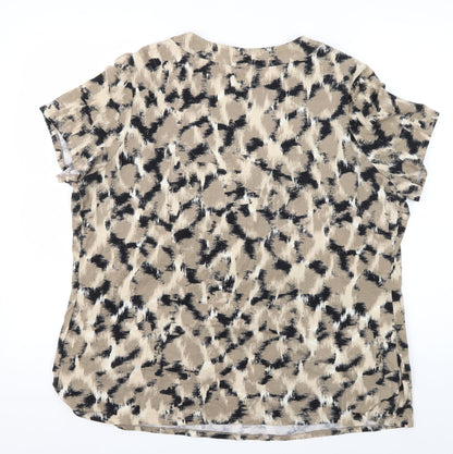 Preloved Ruby Rd. Women's Beige Animal Print T-Shirt - Back