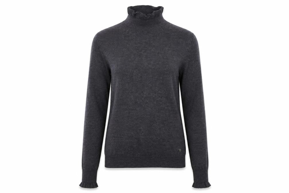 Nümph Women's Black Mock Neck Pullover, Size S