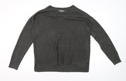 Additional front view of Principles Women's Grey V-Neck Jumper, size 16
