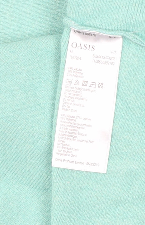 Oasis Women's Green Knit Jumper Medium