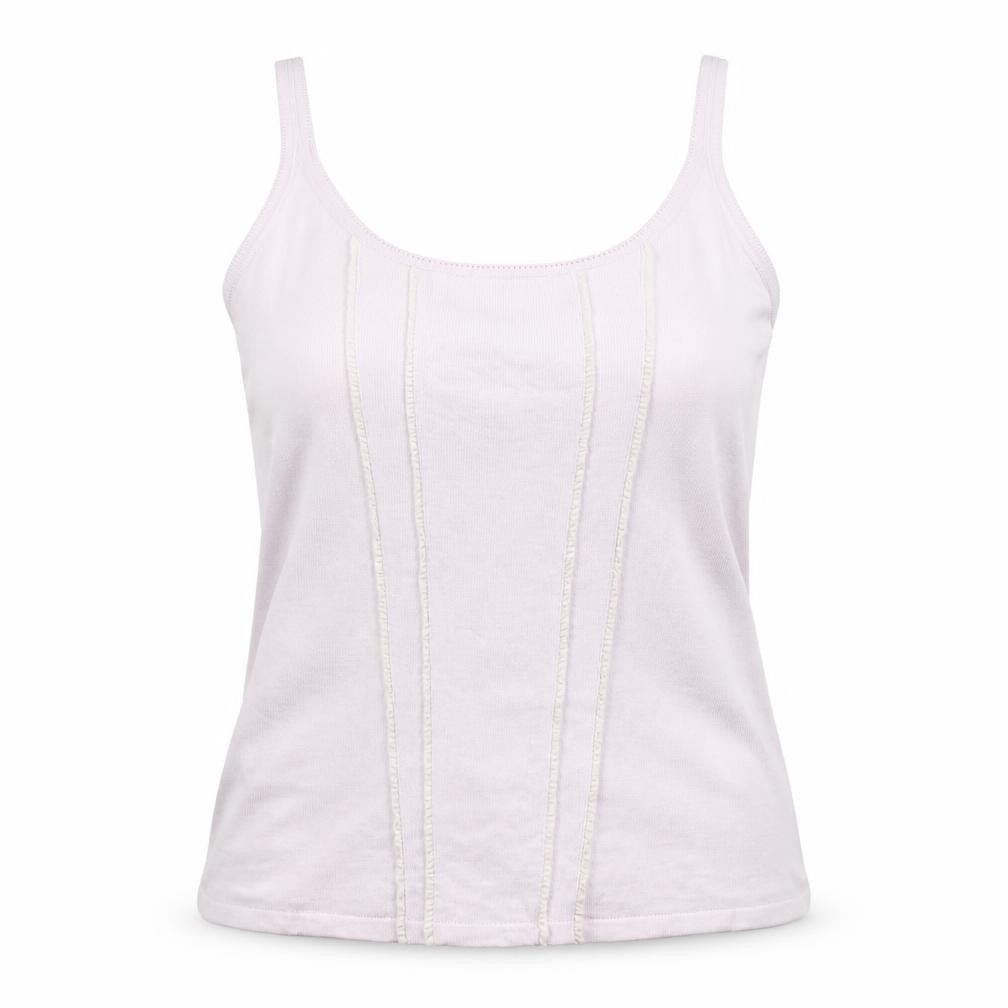 Linea Women's Ivory Knit Camisole Tank L Casual