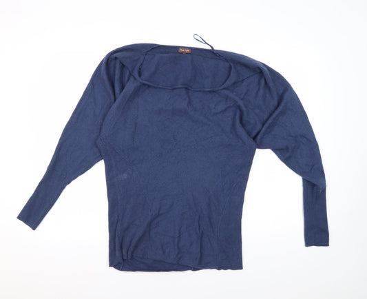 Phase Eight Women Blue Pullover, Size 12, Boat Neck, Knit