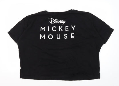 Preloved Disney Women's Black XL Mickey Mouse T-Shirt - Back
