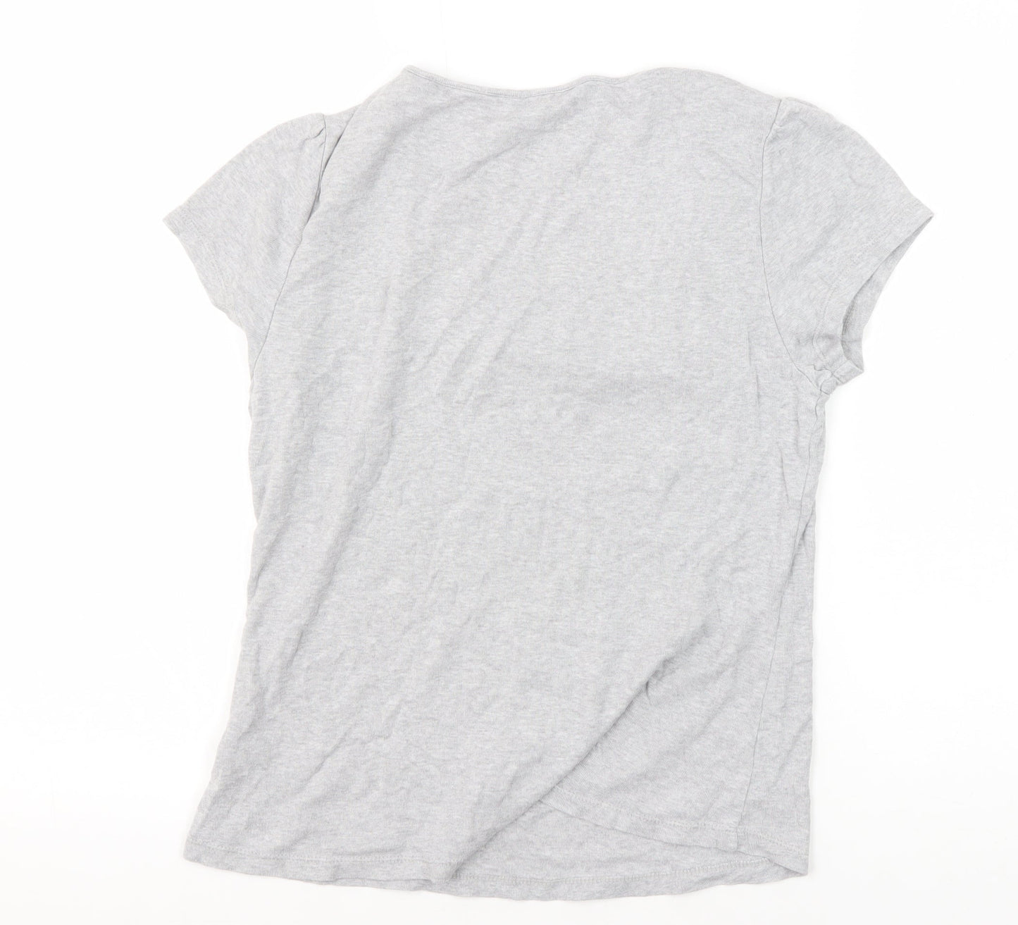 Rocha Women’s Grey T-Shirt, Size 14, Short Sleeve