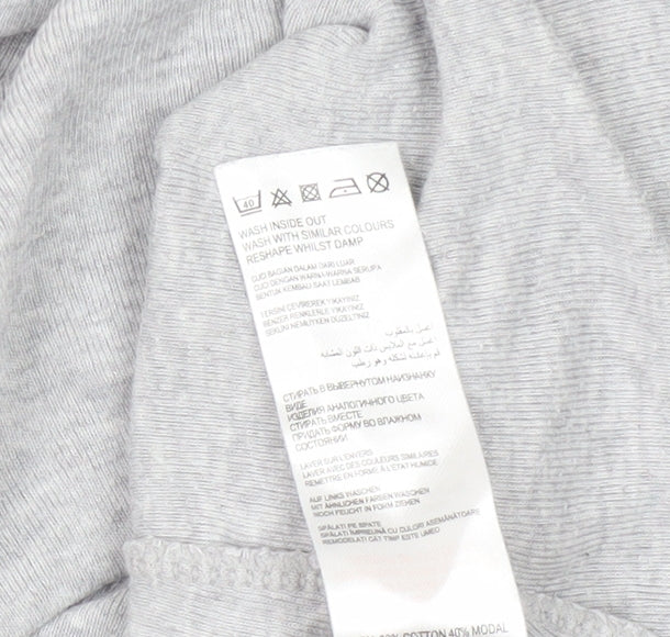 Rocha Women’s Grey T-Shirt, Size 14, Short Sleeve