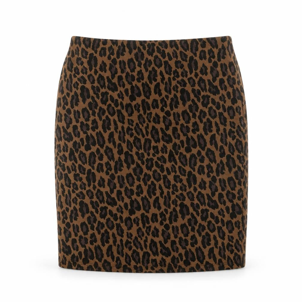 New Look Women's Brown Leopard Print Pencil Skirt Size 10