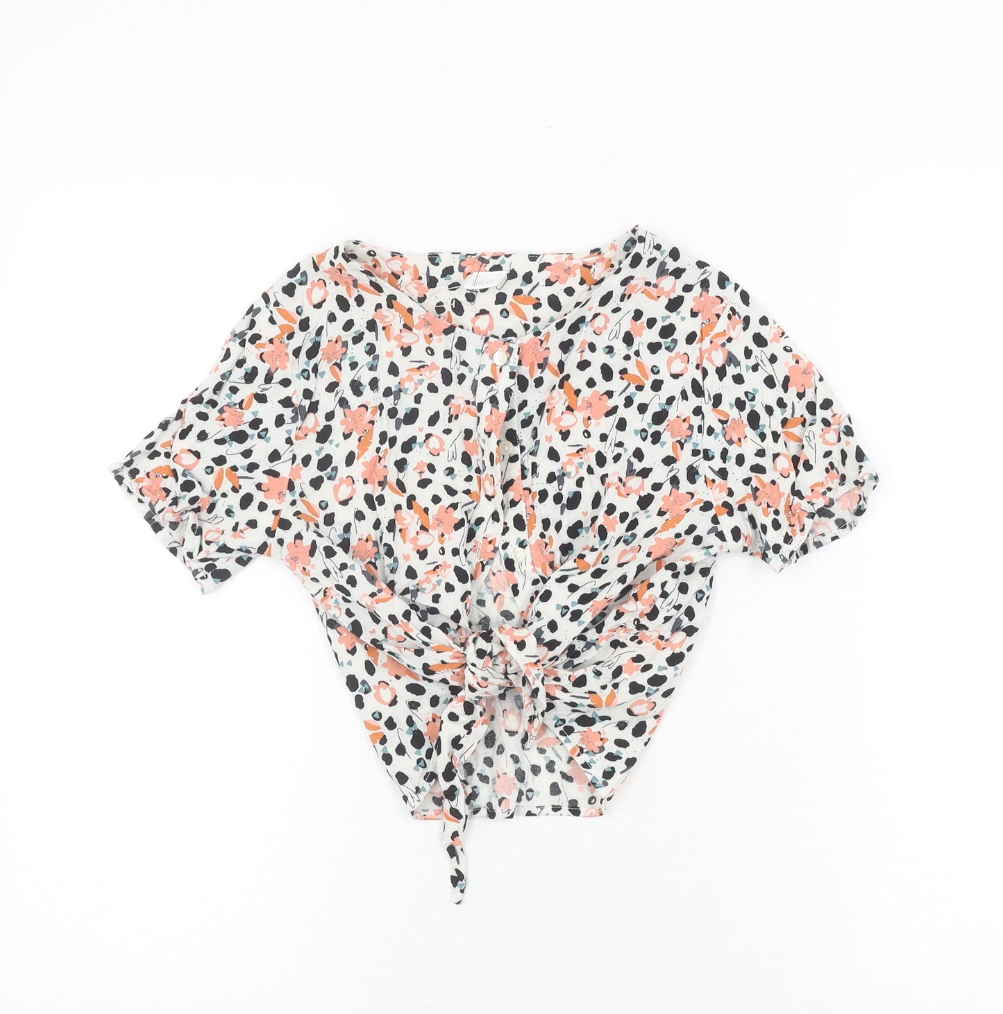 Next Teens Multicoloured Floral Cropped Top Size 12