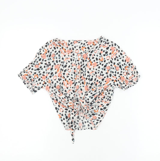 Next Teens Multicoloured Floral Cropped Top Size 12