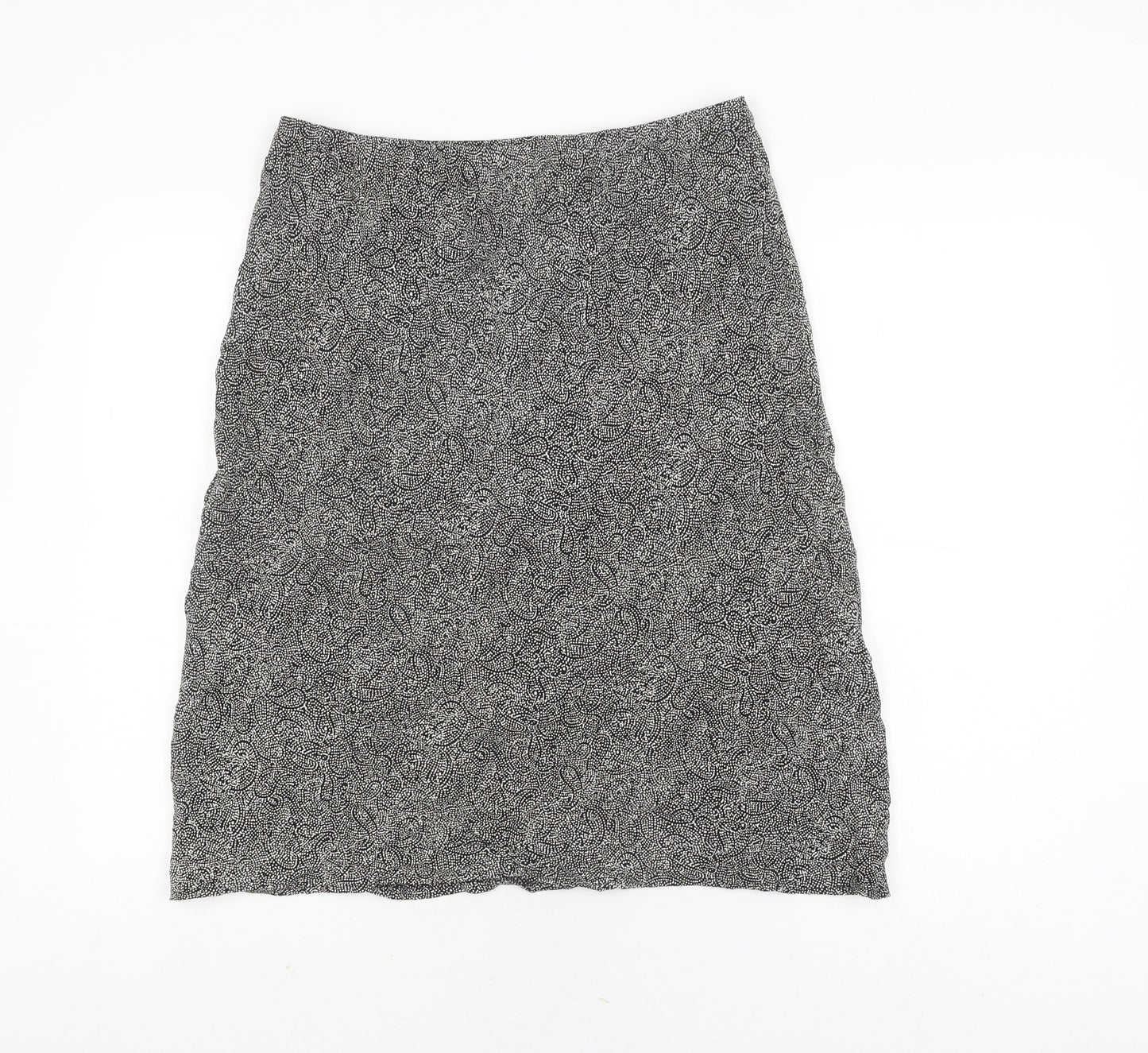 Next Women's Black Geometric Pencil Skirt, Size 14