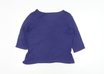 Marks & Spencer Women's Blue Striped T-Shirt